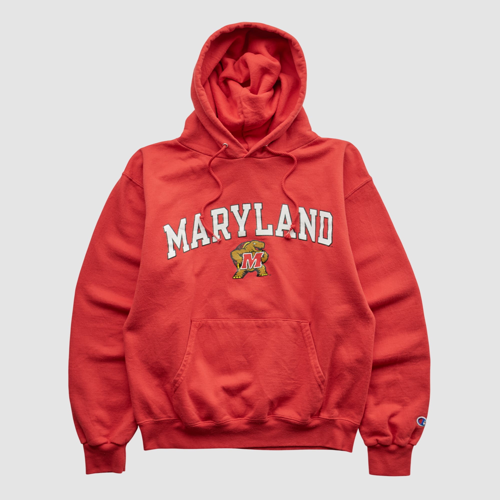 Maryland Terrapins Champion 2000s Hooded Pullover Sweatshirt - Red - XXS by Fanatics Real Vintage