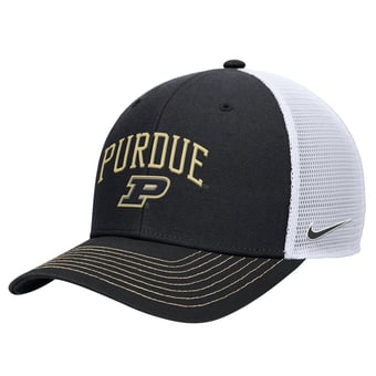Men's Nike Black Purdue Boilermakers Rise Trucker Dri-FIT Adjustable Hat