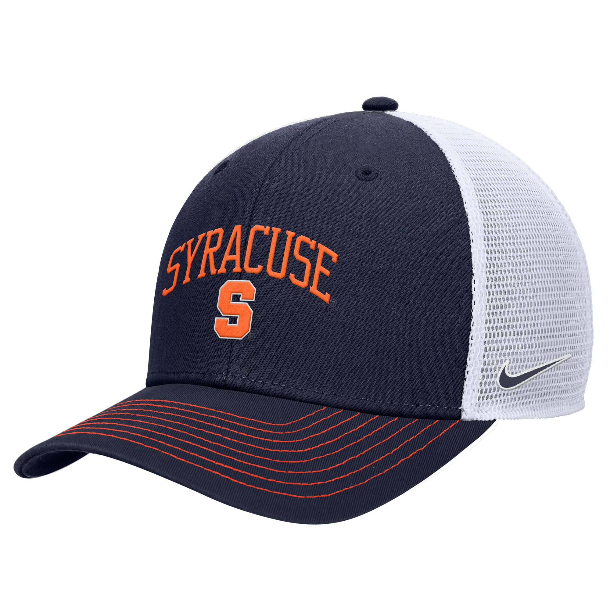 Men's Nike Navy Syracuse Orange Rise Adjustable Trucker Hat
