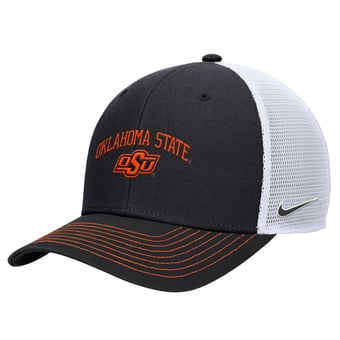 Men's Nike Black Oklahoma State Cowboys Rise Trucker Dri-FIT Adjustable Hat