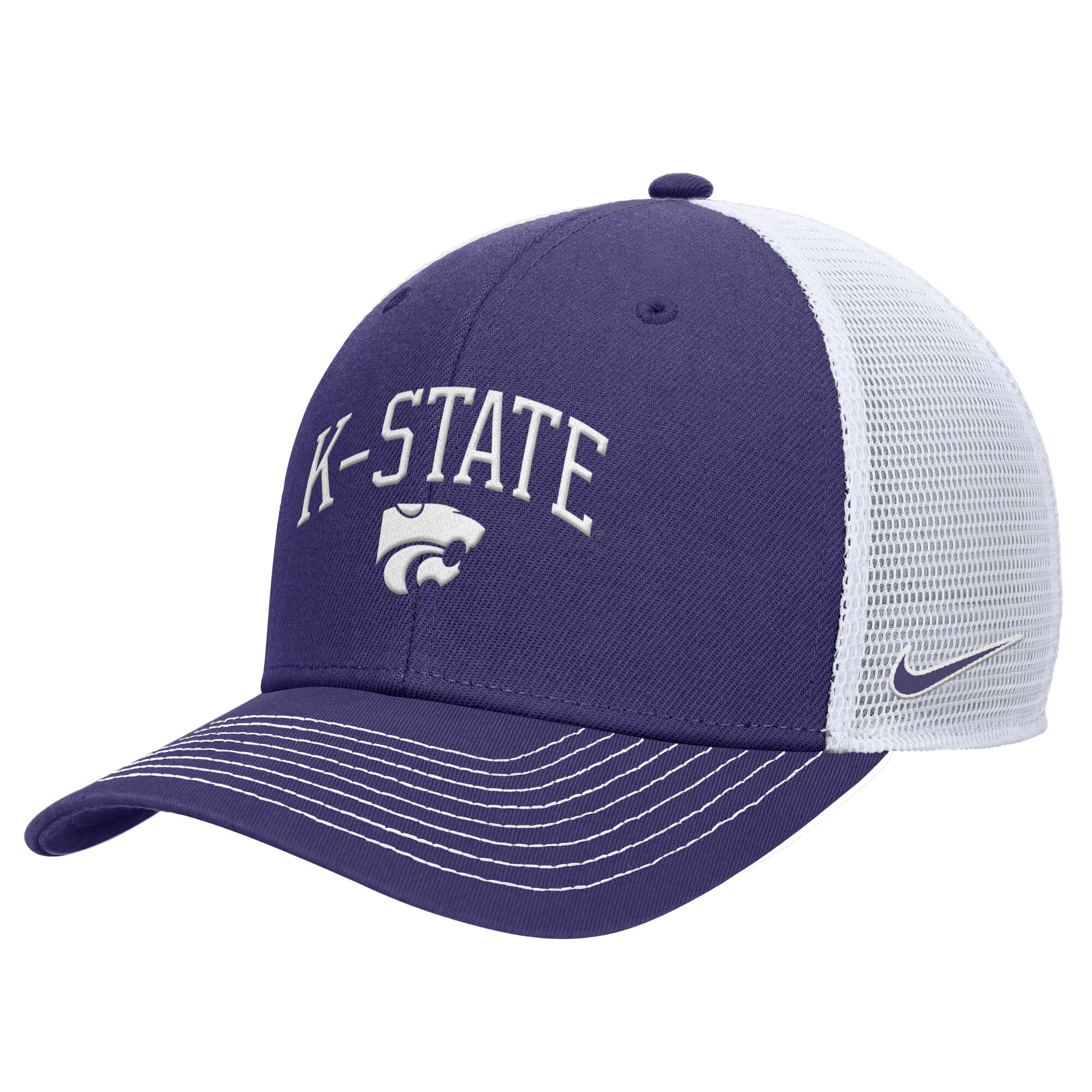 Men's Nike Purple Kansas State Wildcats Rise Adjustable Trucker Hat