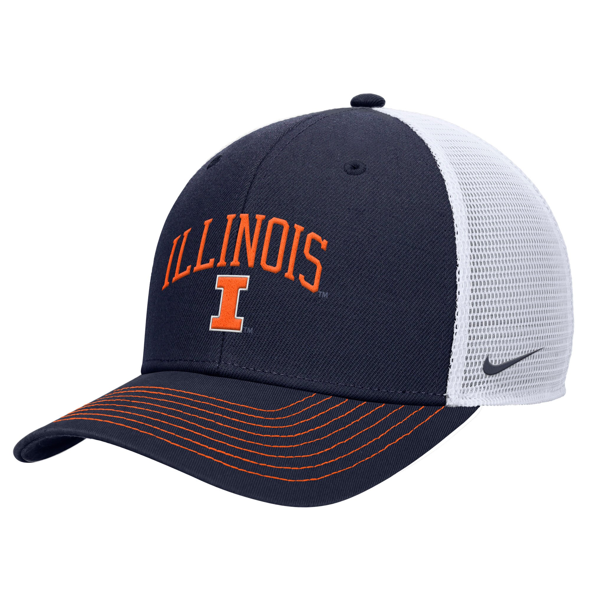 Men's Nike Navy Illinois Fighting Illini Rise Adjustable Trucker Hat