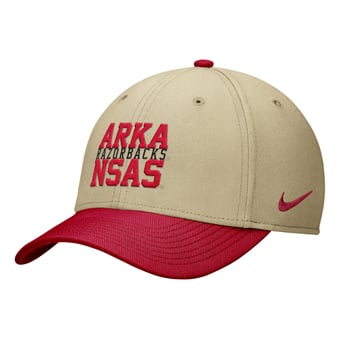 Men's Nike Beige/Cardinal Arkansas Razorbacks Dri-FIT SwooshFlex Hat