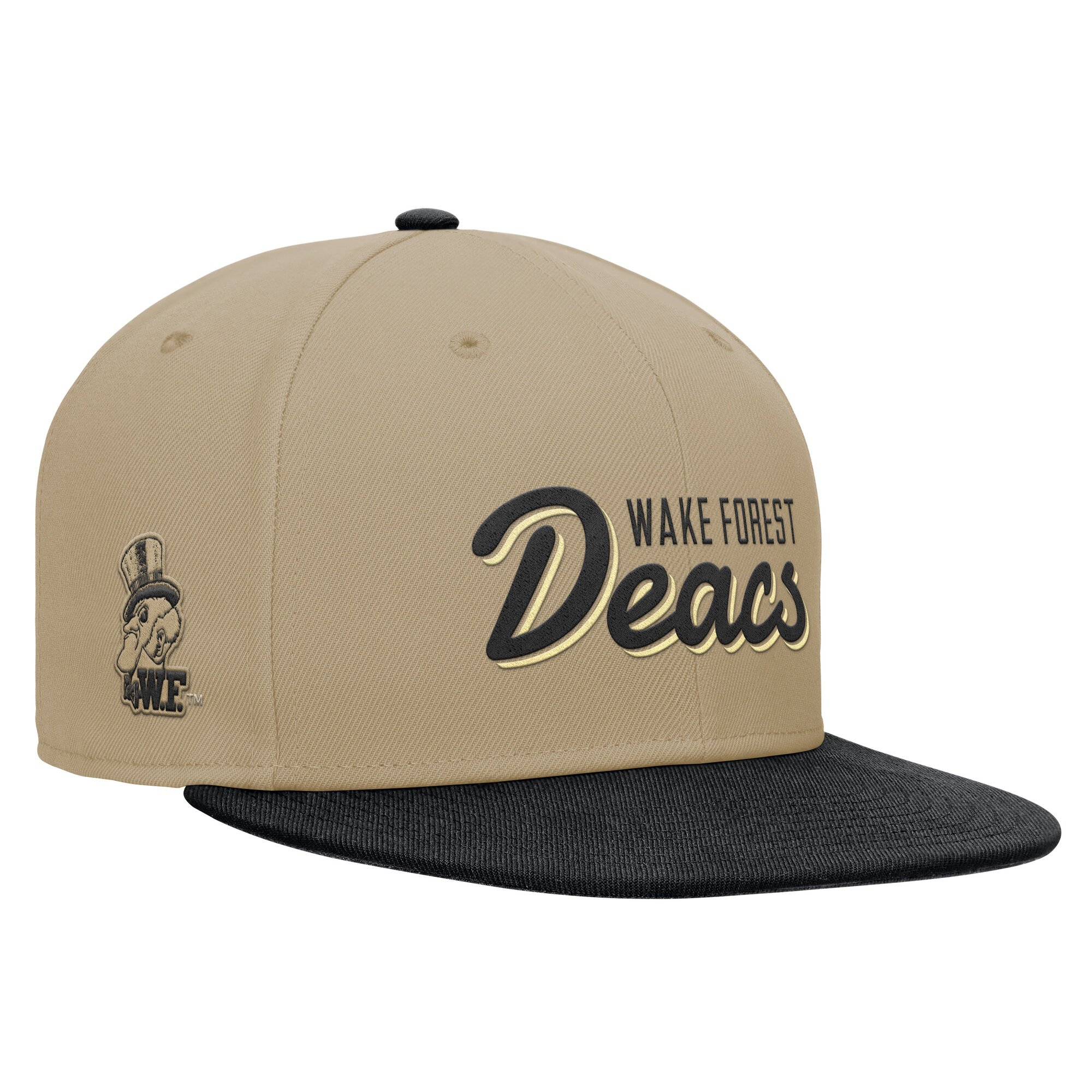 Men's Nike Beige/Black Wake Forest Demon Deacons Pro Dri-FIT Snapback Hat
