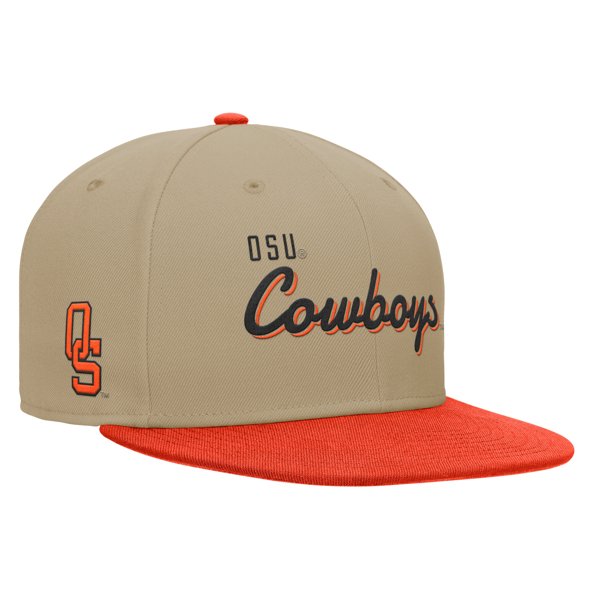 Men's Nike Beige/Orange Oklahoma State Cowboys Pro Dri-FIT Snapback Hat
