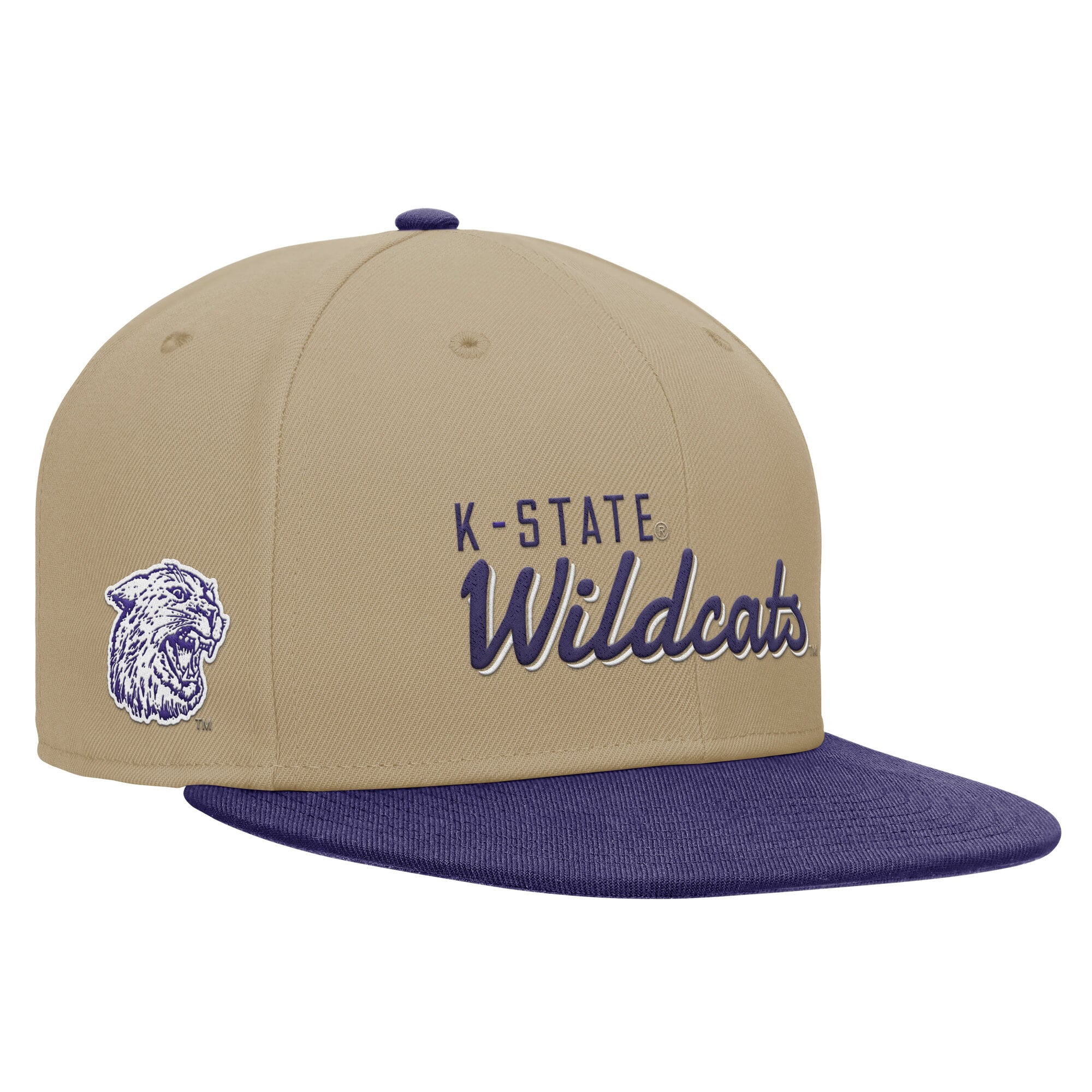 Men's Nike Beige/Purple Kansas State Wildcats Pro Dri-FIT Snapback Hat