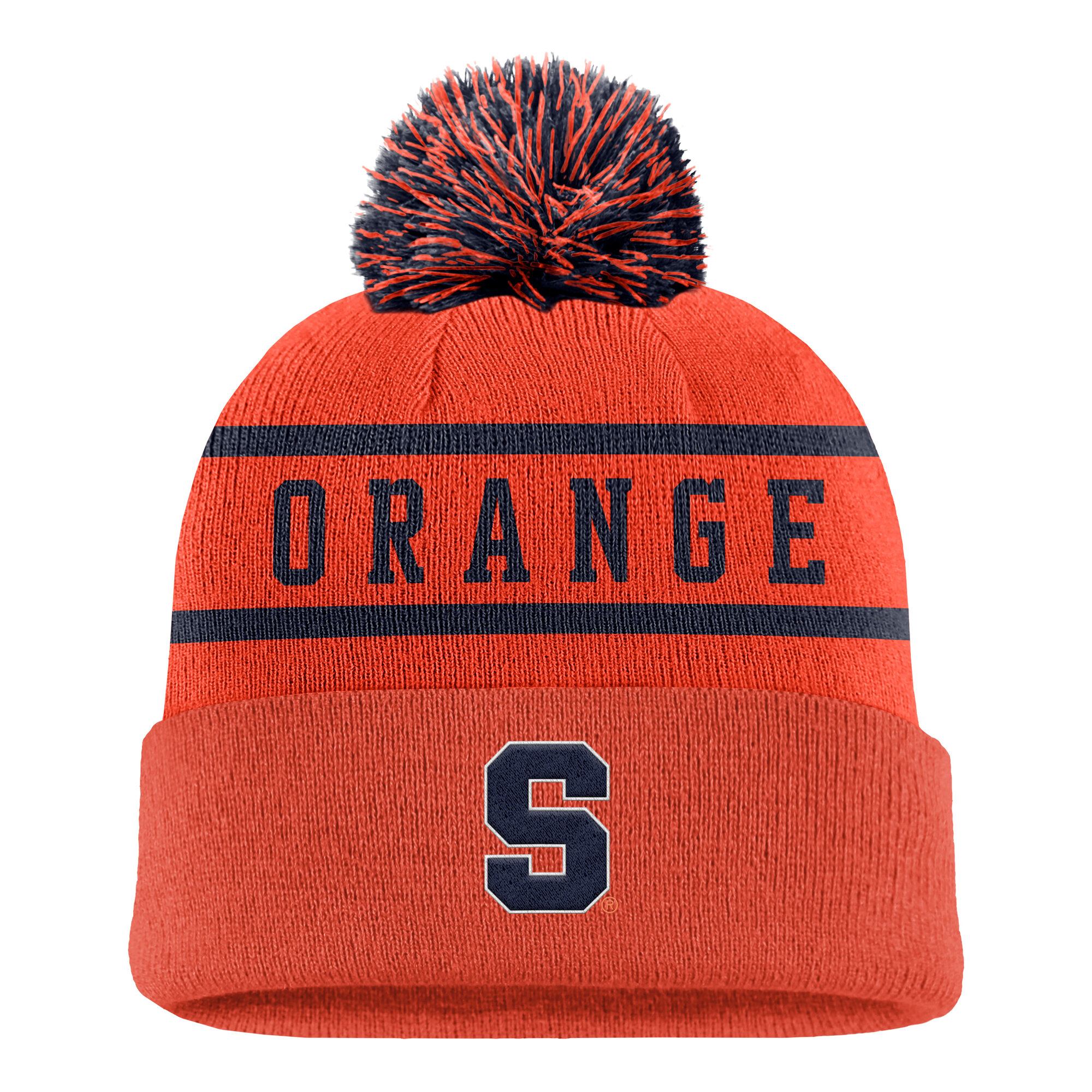 Men's Nike Orange Syracuse Orange Peak Cuffed Knit Hat with Pom