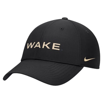 Men's Nike Black Wake Forest Demon Deacons 2026 Sideline Ripstop Dri-FIT Adjustable Hat