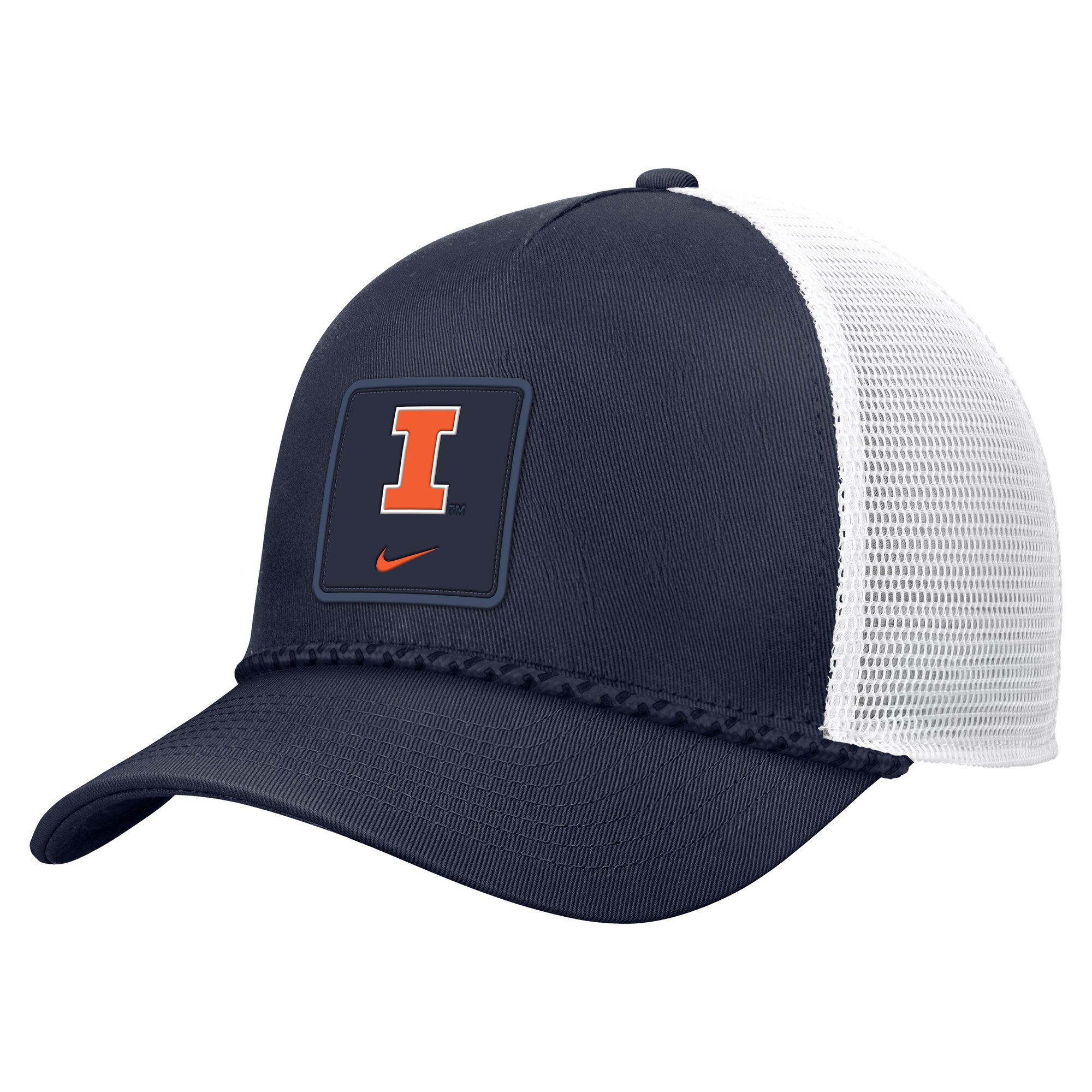 Men's Nike Navy Illinois Fighting Illini 2026 On-Field Rope Adjustable Trucker Hat