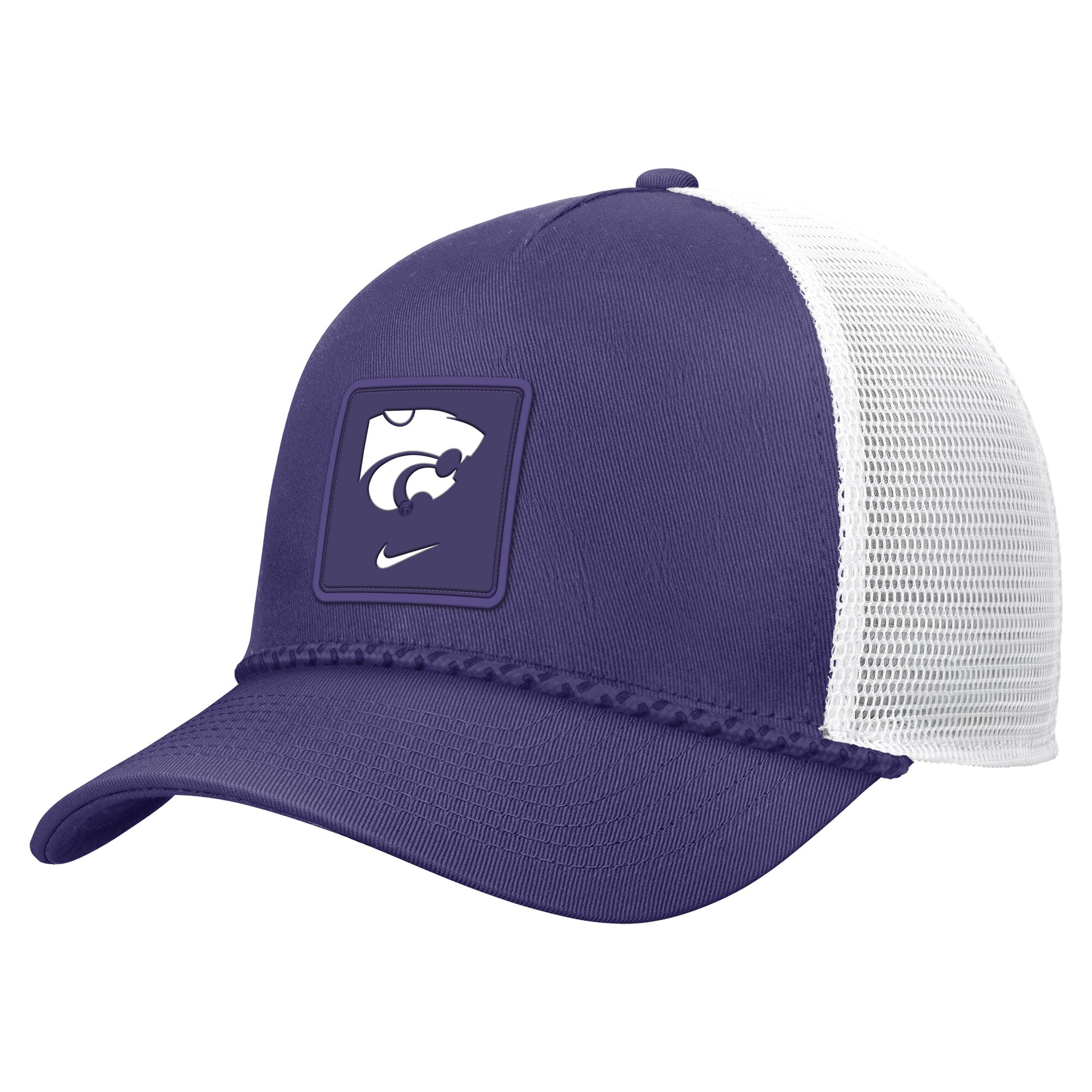 Men's Nike Purple Kansas State Wildcats 2026 On-Field Rope Adjustable Trucker Hat