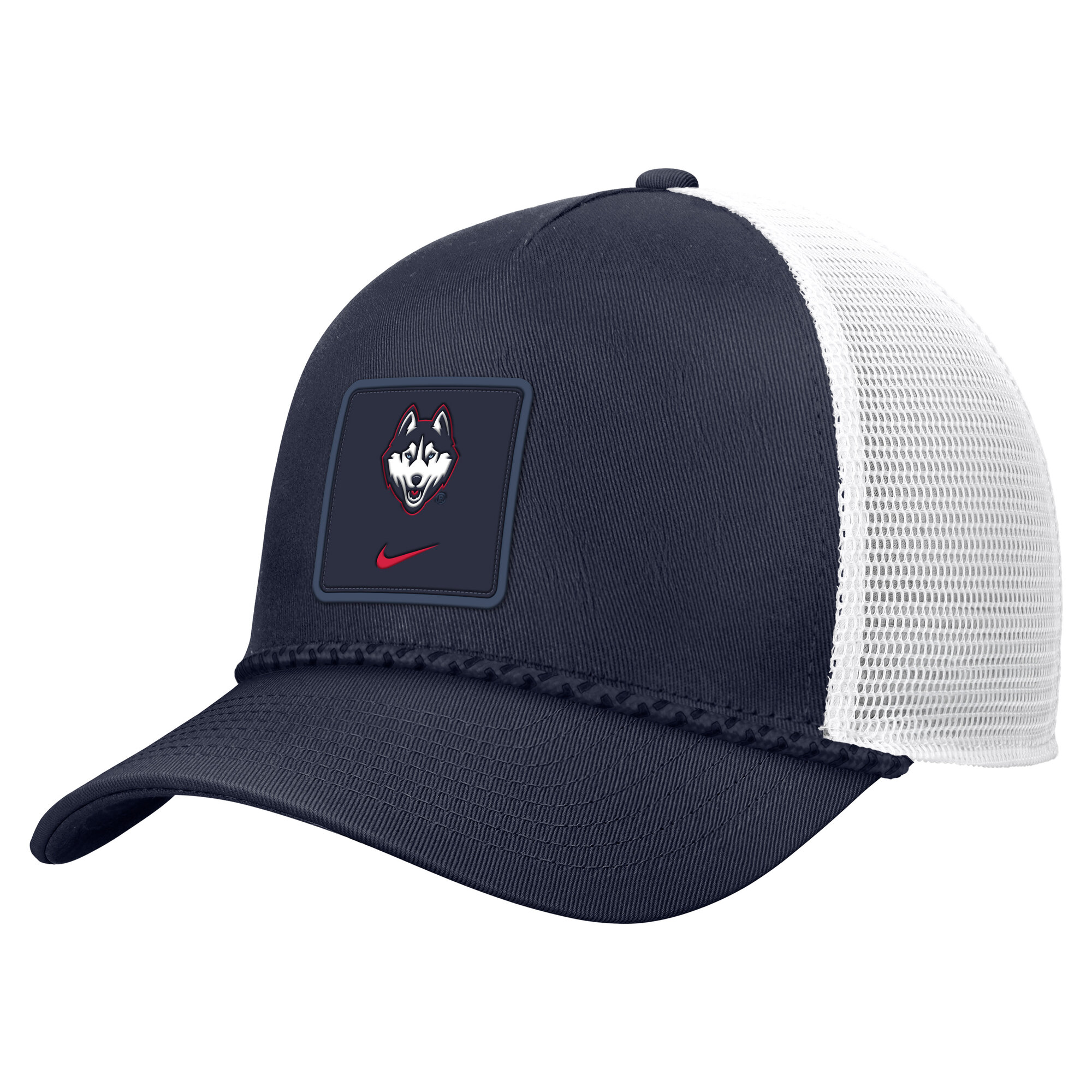 Men's Nike Navy UConn Huskies 2026 On-Field Rope Adjustable Trucker Hat