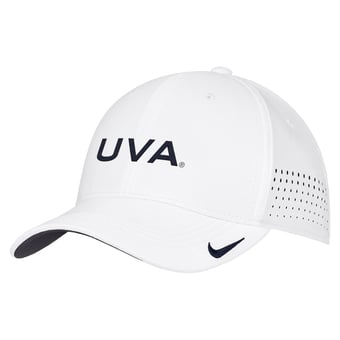 Men's Nike White Virginia Cavaliers 2026 On-Field AeroBill SwooshFlex Dri-FIT Hat