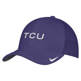 Men's Nike Purple TCU Horned Frogs 2026 On-Field AeroBill SwooshFlex Dri-FIT Hat