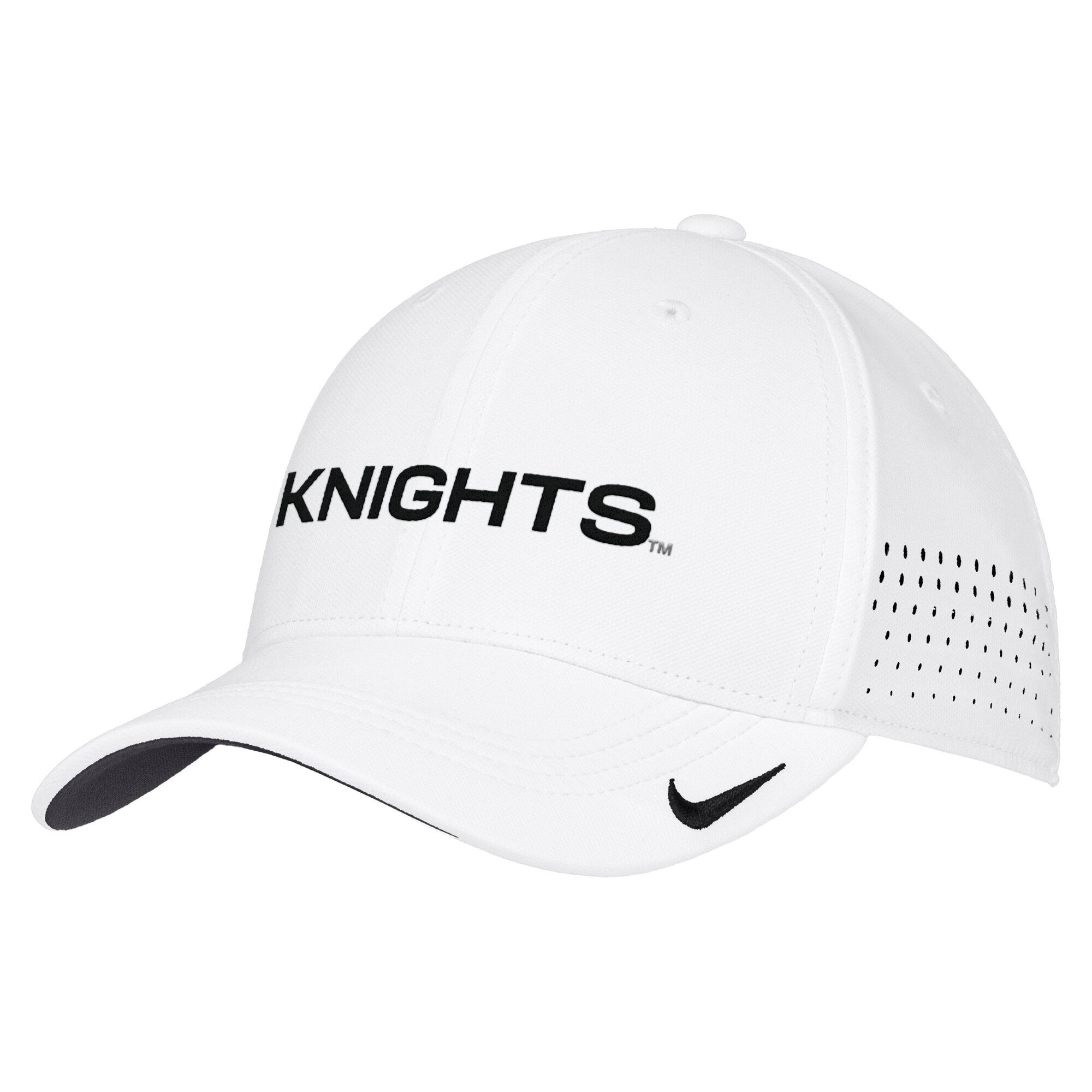 Men's Nike White UCF Knights 2026 On-Field AeroBill SwooshFlex Dri-FIT Hat