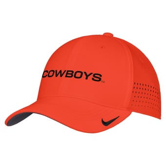 Men's Nike Orange Oklahoma State Cowboys 2026 On-Field AeroBill SwooshFlex Dri-FIT Hat