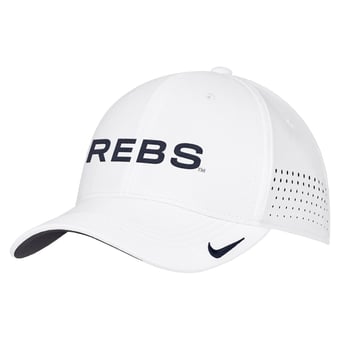 Men's Nike White Ole Miss Rebels 2026 On-Field AeroBill SwooshFlex Dri-FIT Hat