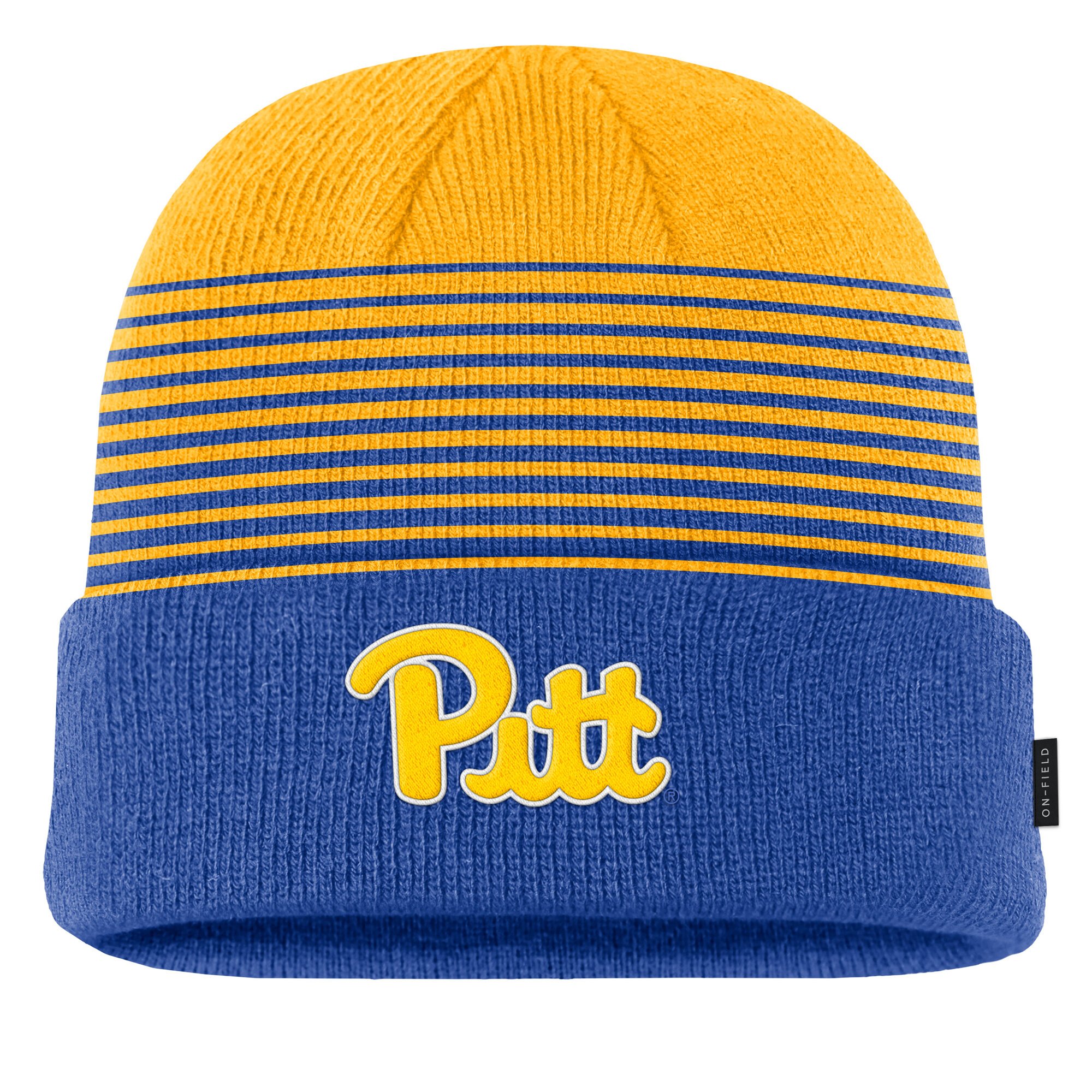 Men's Nike Royal/Gold Pitt Panthers 2026 On-Field Gradient Terra Cuffed Knit Hat