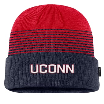 Men's Nike Navy/Red UConn Huskies 2026 On-Field Gradient Terra Cuffed Knit Hat