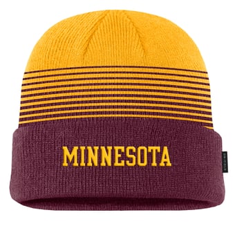 Men's Nike Maroon/Gold Minnesota Golden Gophers 2026 On-Field Gradient Terra Cuffed Knit Hat
