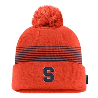 Men's Nike Orange Syracuse Orange 2026 On-Field Peak Cuffed Knit Hat with Pom