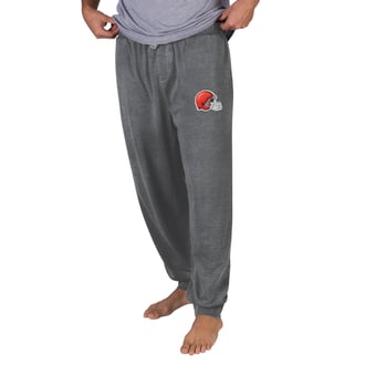 Men's Concepts Sport Charcoal Cleveland Browns Trackside Burnout Wash Cuffed-Leg Pants