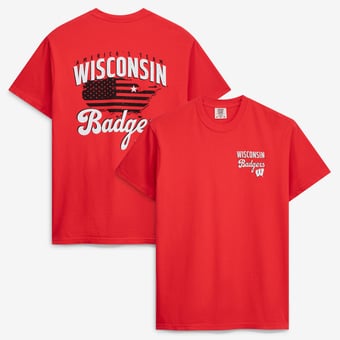 Men's  Red Wisconsin Badgers America's Team T-Shirt
