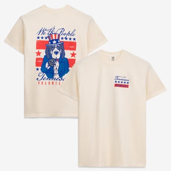 Men's  Cream Tennessee Volunteers Uncle Sam Mascot T-Shirt