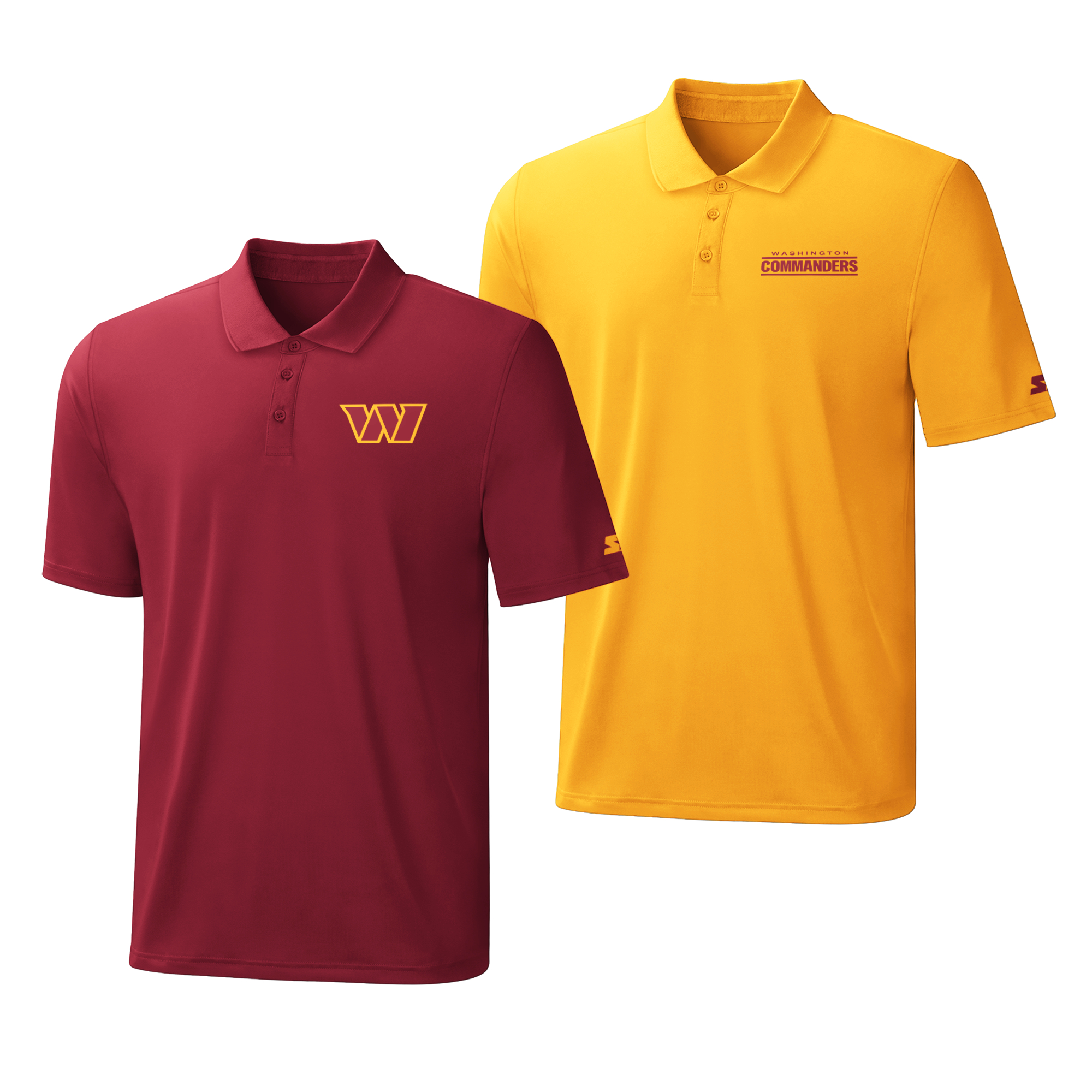 Men's Starter Burgundy/Gold Washington Commanders Two-Pack Logo Polo Set