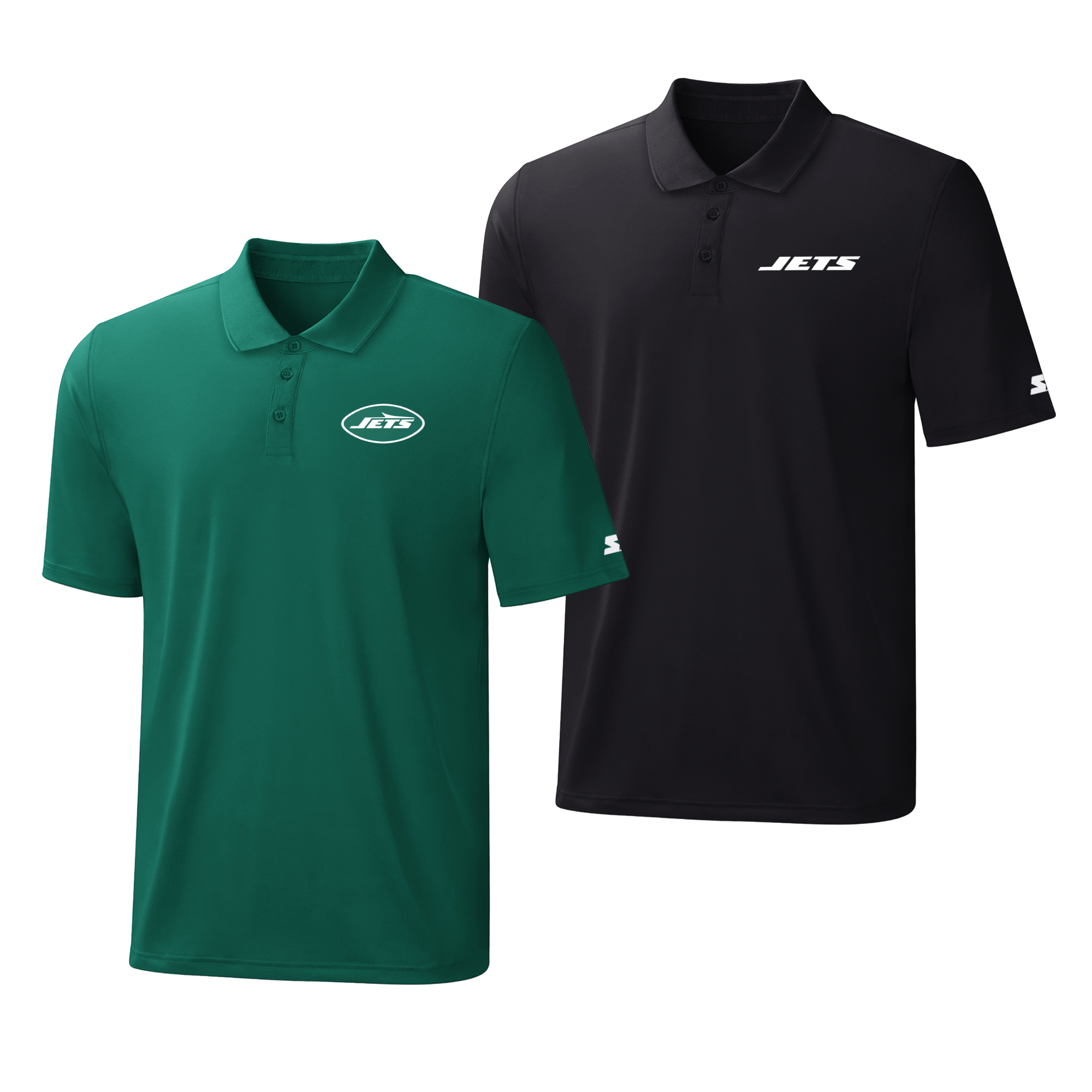 Men's Starter  Green/Black New York Jets Two-Pack Logo Polo Set