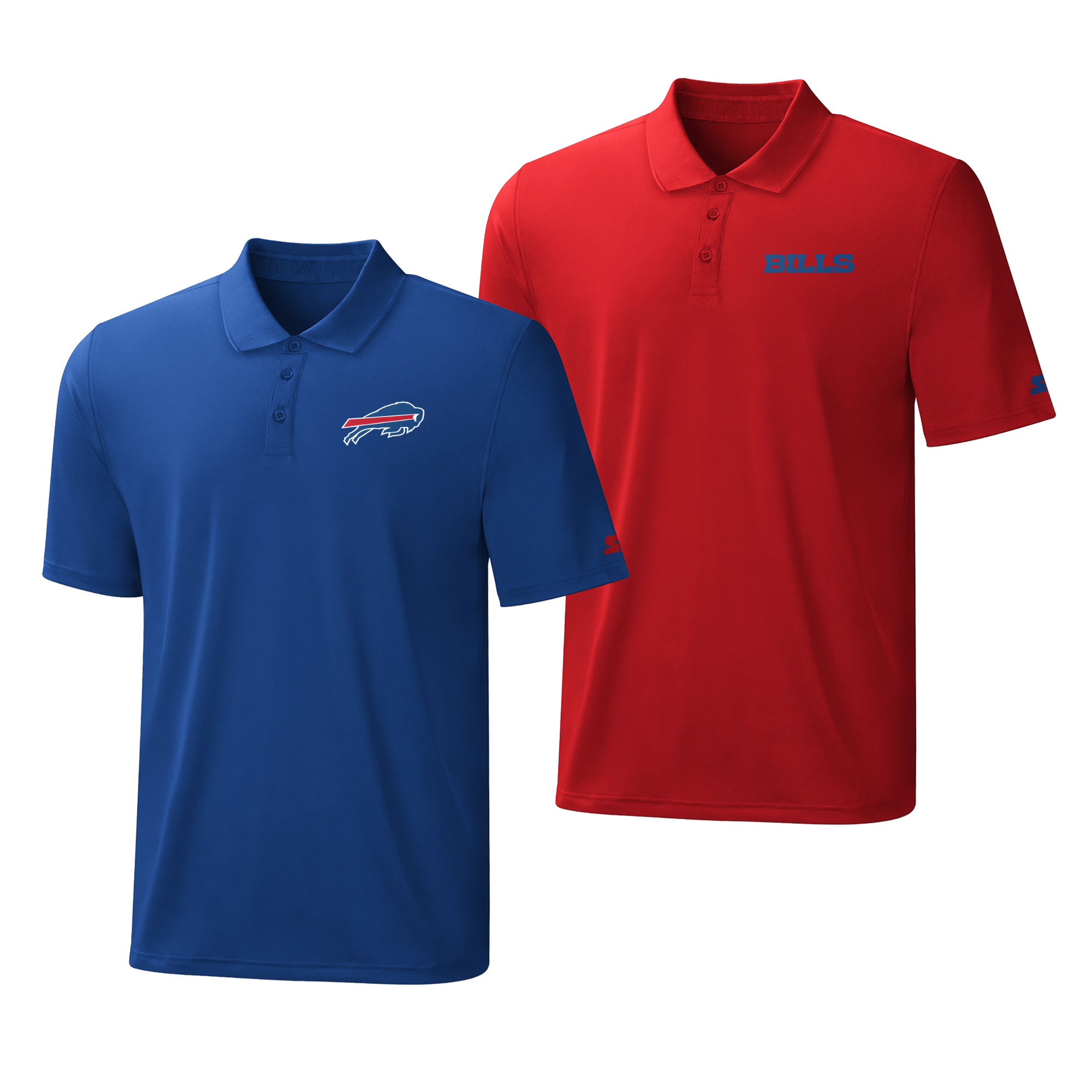 Men's Starter  Royal/Red Buffalo Bills Two-Pack Logo Polo Set