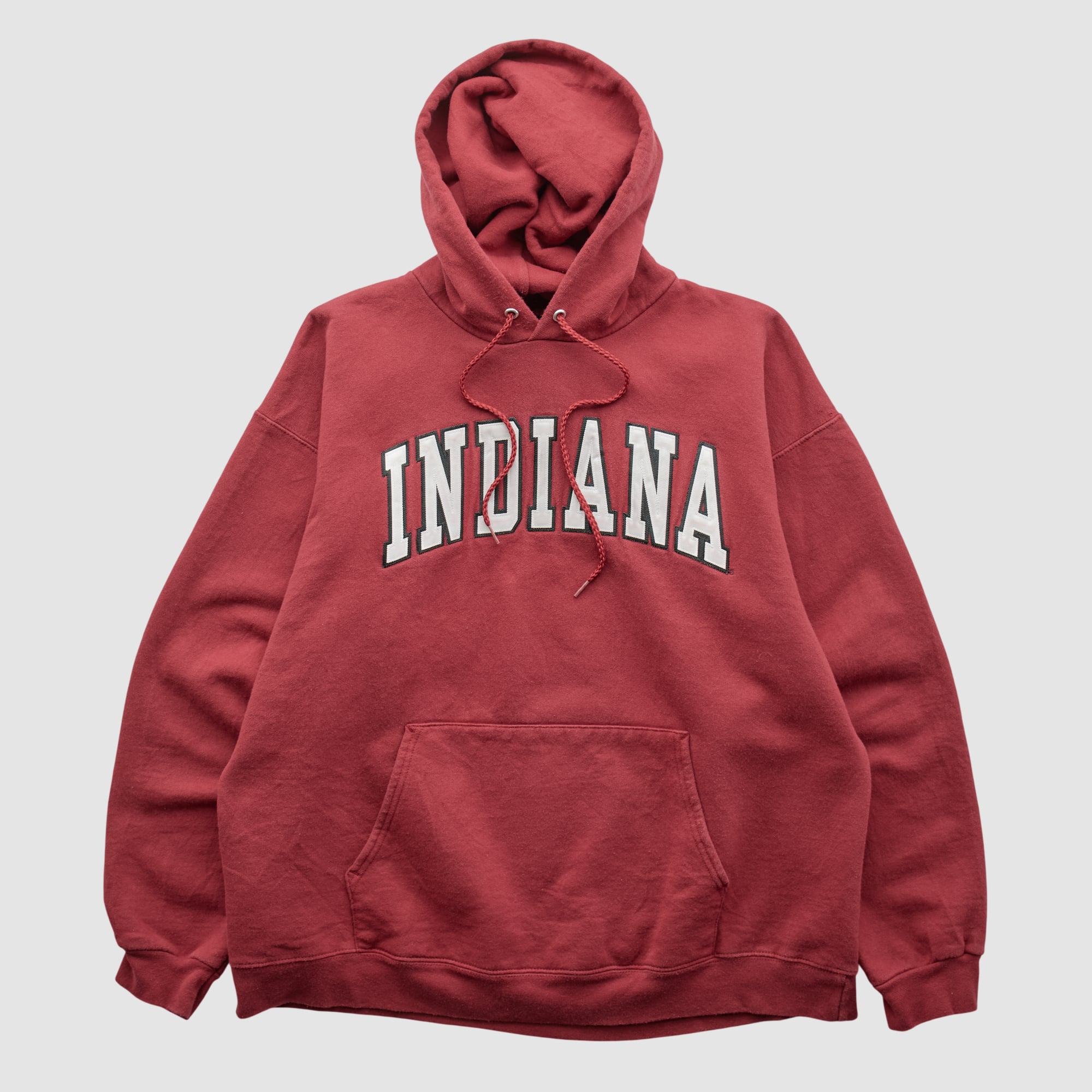Indiana Hoosiers AS Sports 2000s Hooded Pullover Sweatshirt - Red - M by Fanatics Real Vintage