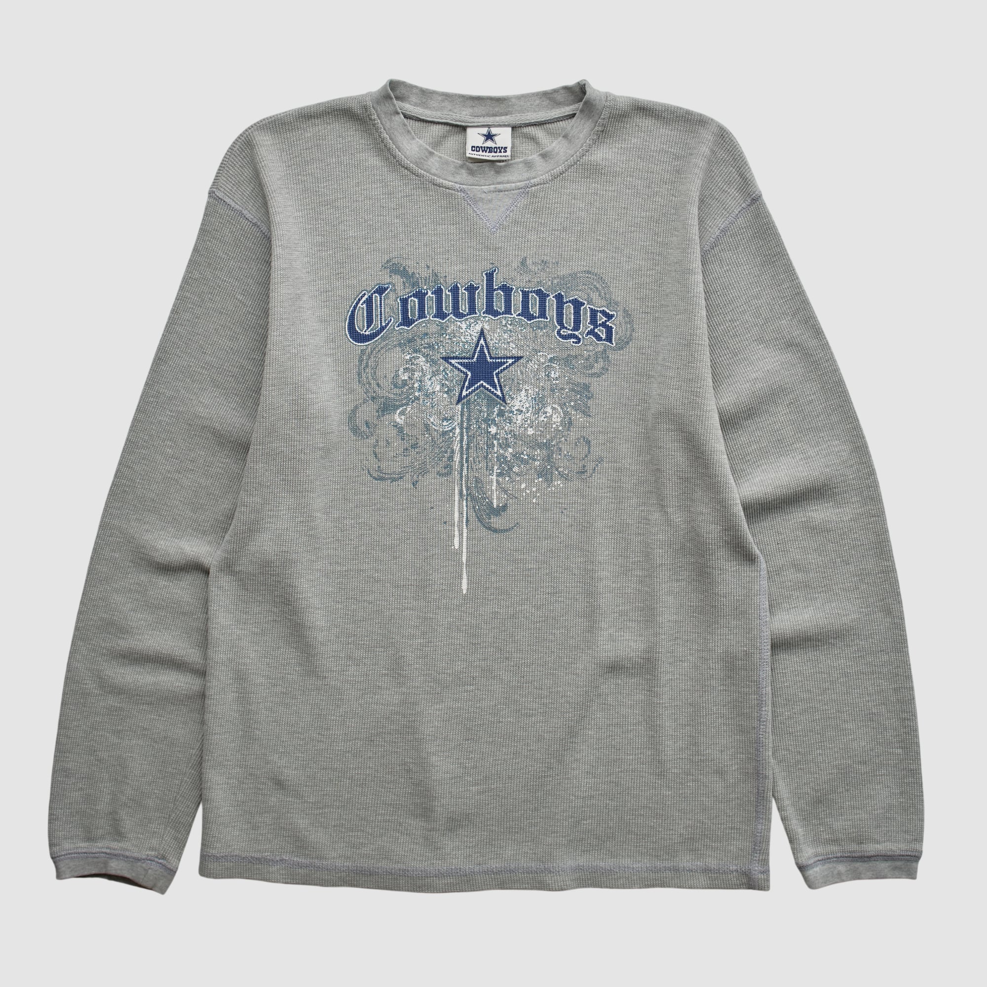Dallas Cowboys Cowboys Authentic Apparel 2010s Long Sleeve Top – Gray – S by Fanatics Real Vintage