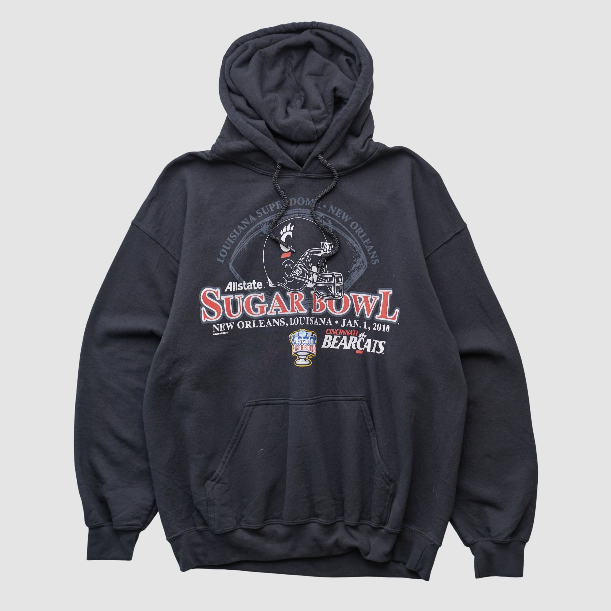 Sugar Bowl Gildan 2010 Hooded Pullover Sweatshirt - Black - S by Fanatics Real Vintage