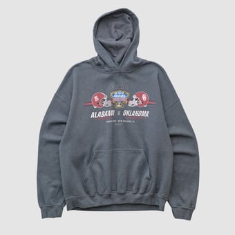 Sugar Bowl Gildan 2014 Hooded Pullover Sweatshirt - Dark Heather Gray - L by Fanatics Real Vintage