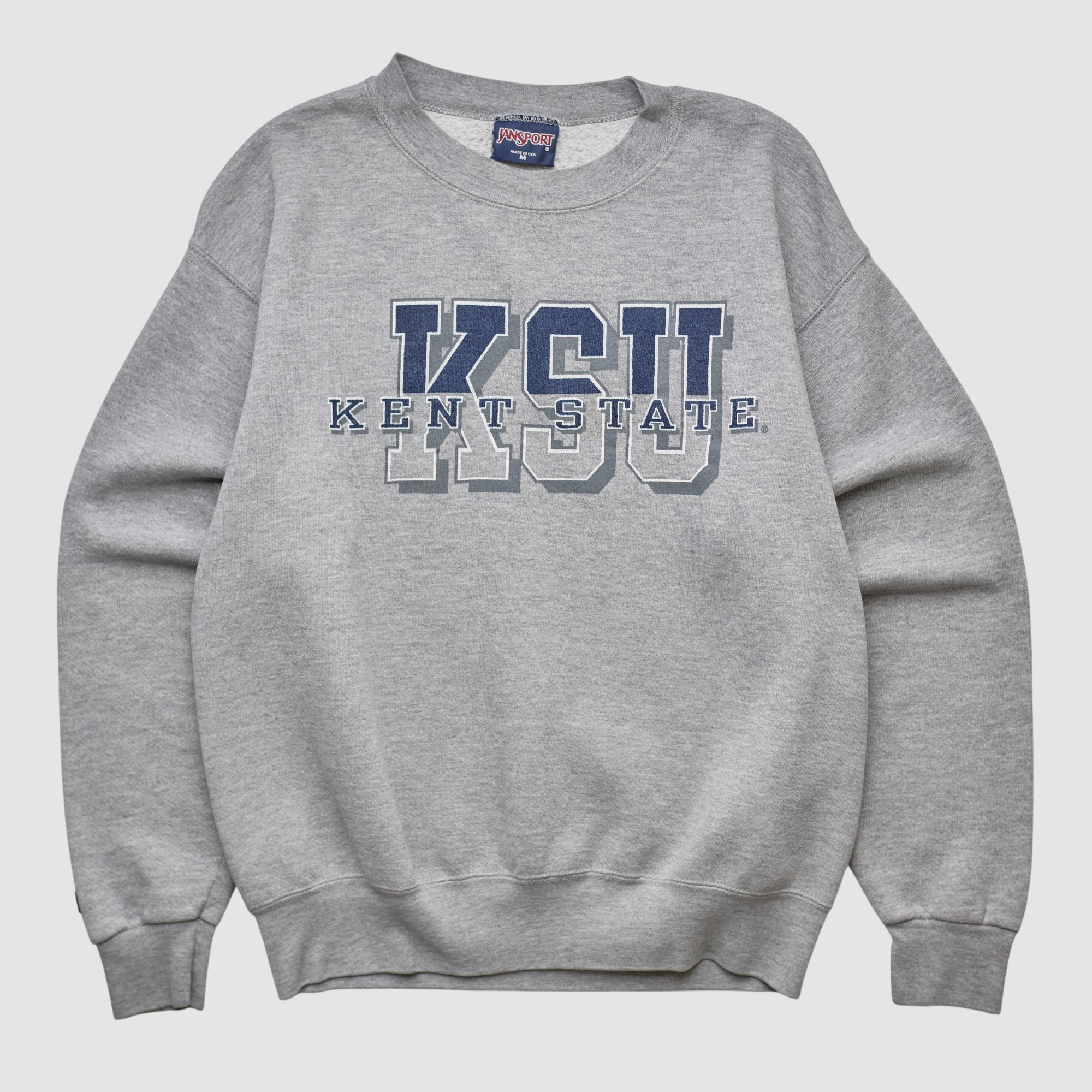 Kent State Golden Flashes Jansport 2000s Pullover Sweatshirt - Heather Gray - S by Fanatics Real Vintage