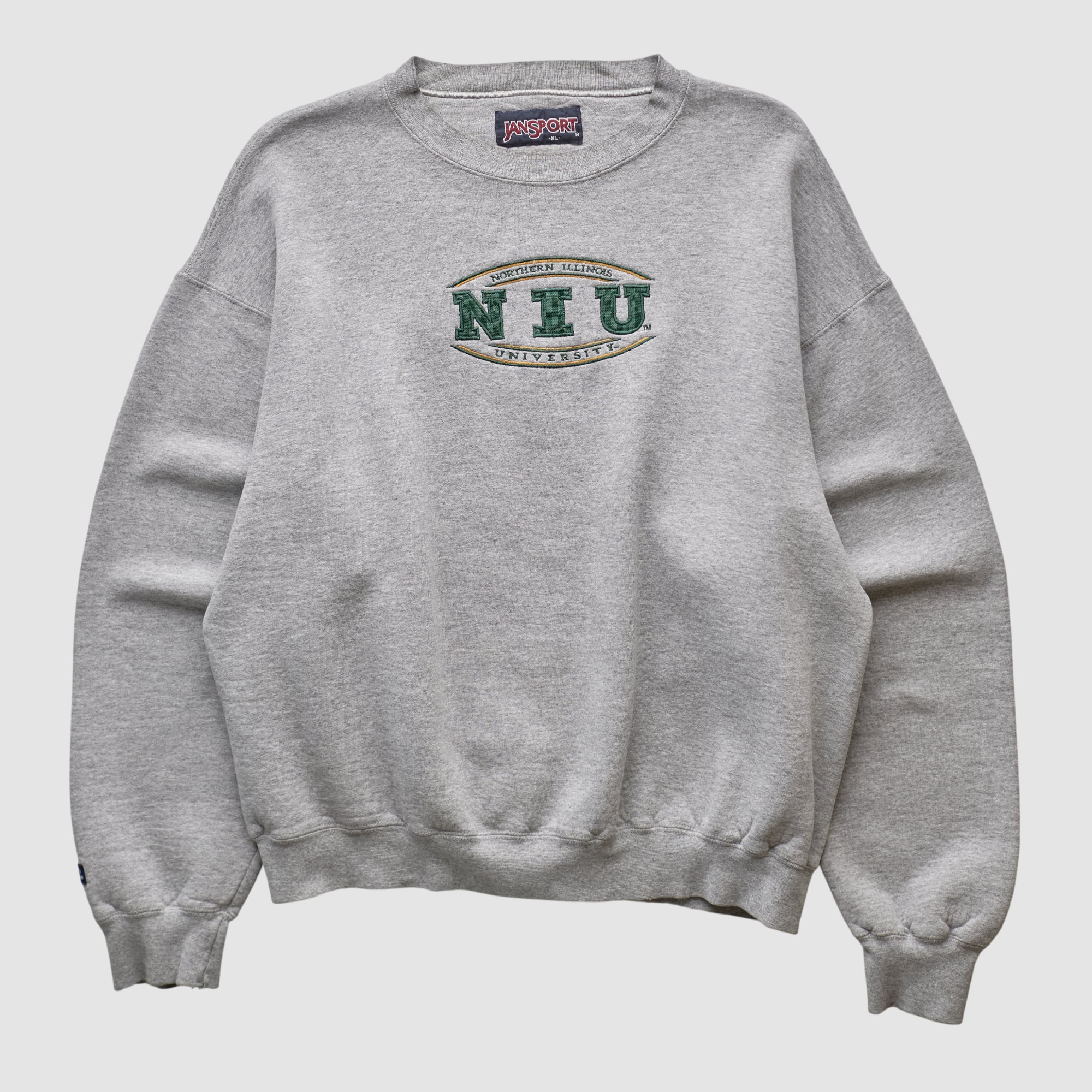 Northern Illinois Huskies Jansport 2000s Pullover Sweatshirt - Heather Gray - L by Fanatics Real Vintage