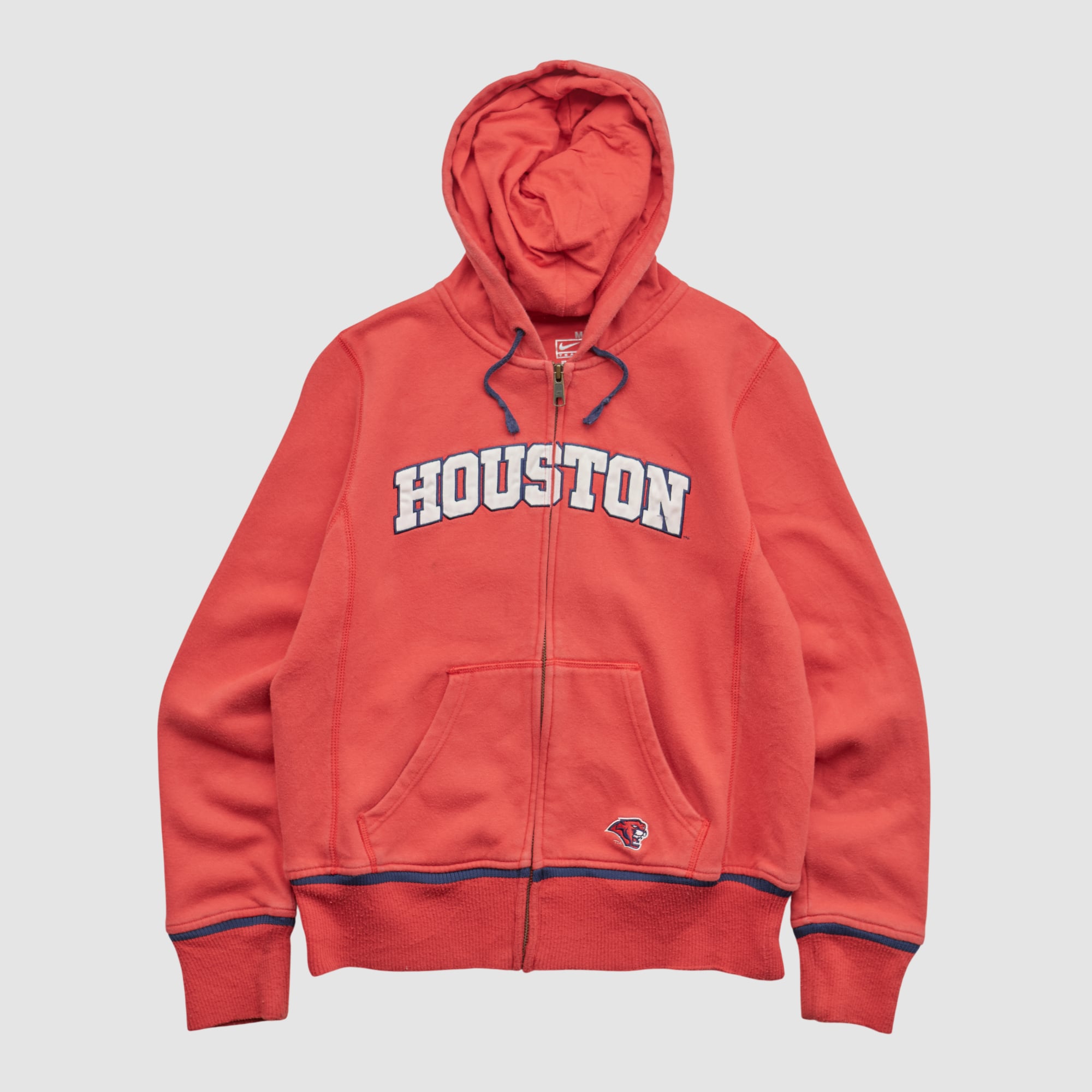 Houston Cougars Nike 2000s Hooded Full Zip Sweatshirt - Red - XS by Fanatics Real Vintage