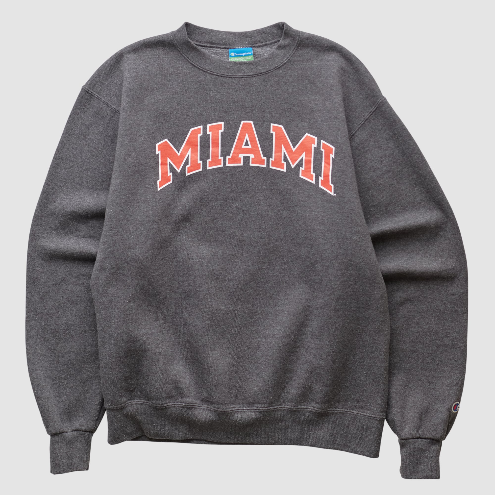 Miami University RedHawks Champion 2010s Pullover Sweatshirt - Dark Heather Gray - S by Fanatics Real Vintage