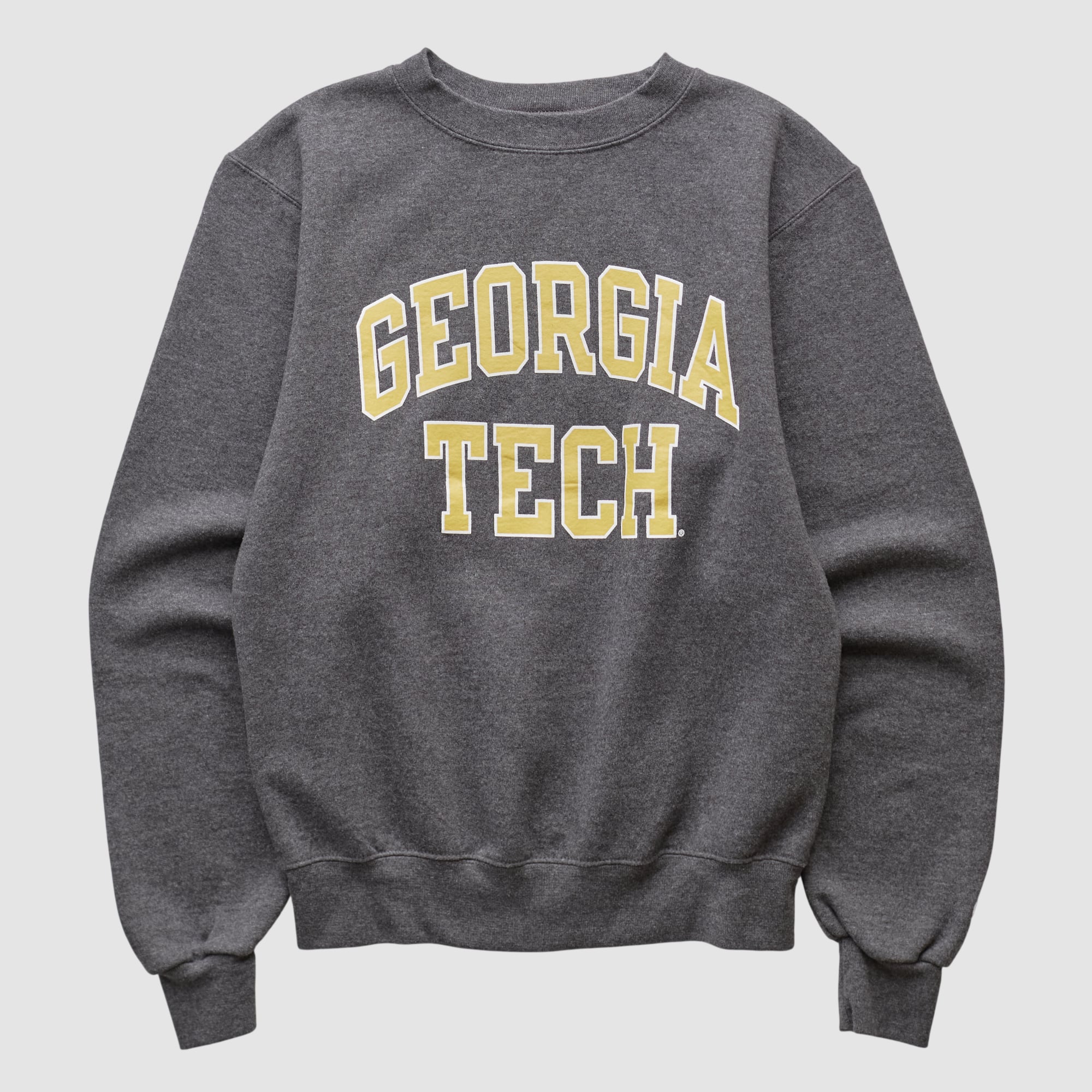 Georgia Tech Yellow Jackets Champion 2000s Pullover Sweatshirt - Dark Heather Gray - XXS by Fanatics Real Vintage