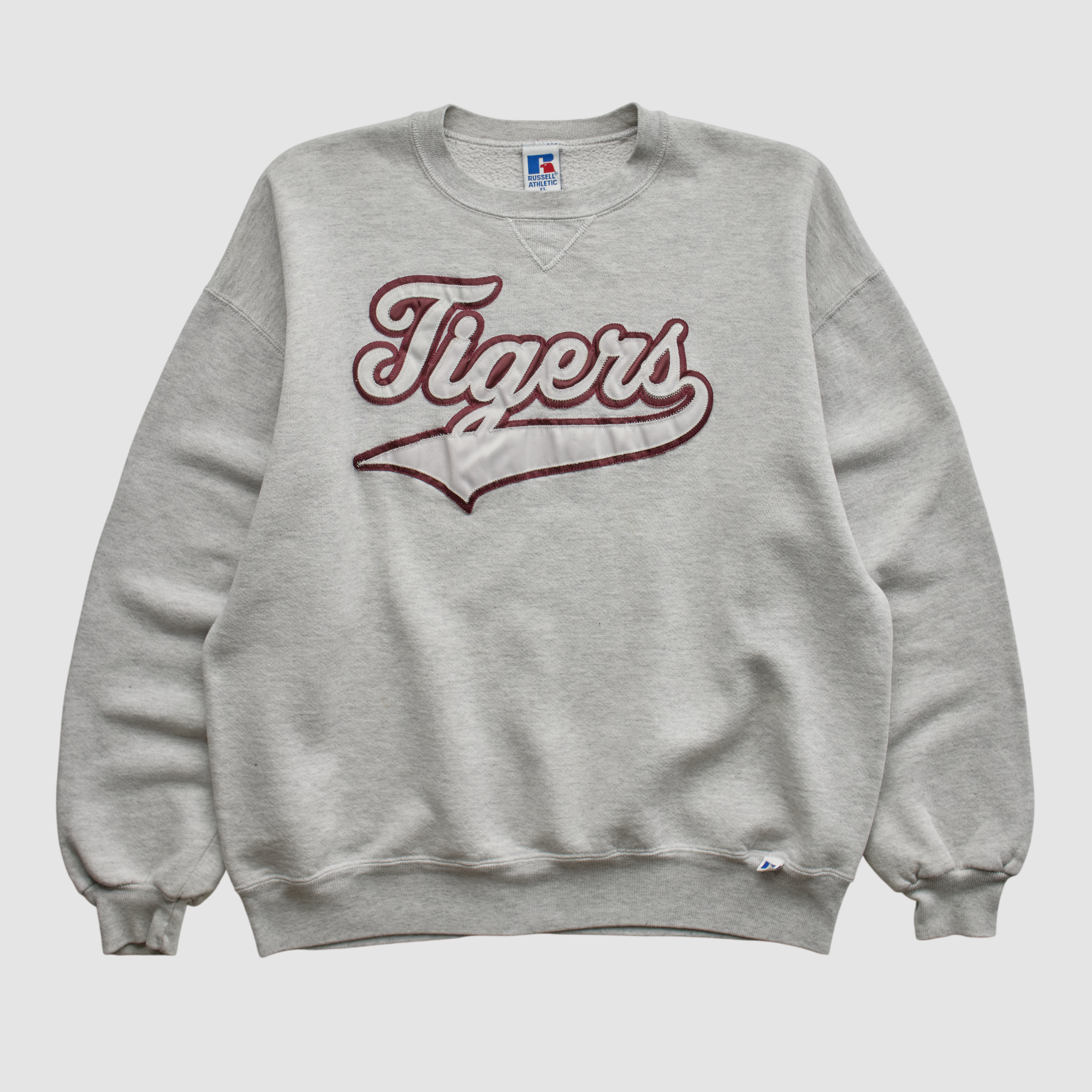 Texas Southern Tigers Russell 90s Pullover Sweatshirt – Heather Gray – M by Fanatics Real Vintage