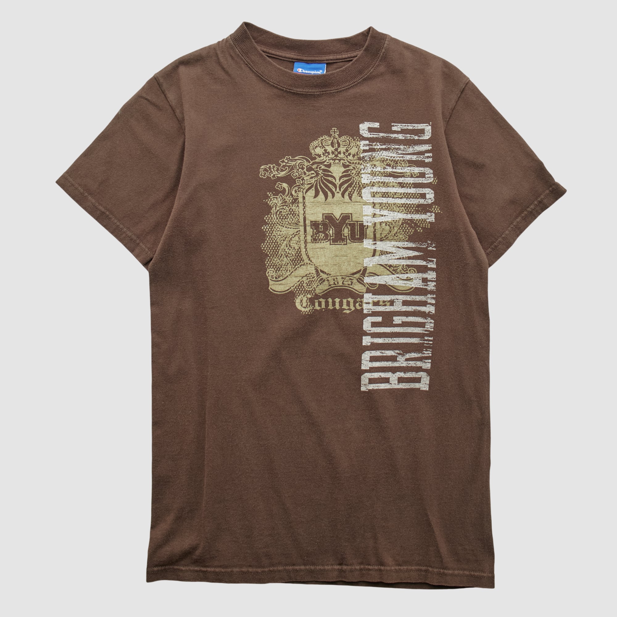 BYU Cougars Champion 2000s T-shirt - Brown - S by Fanatics Real Vintage