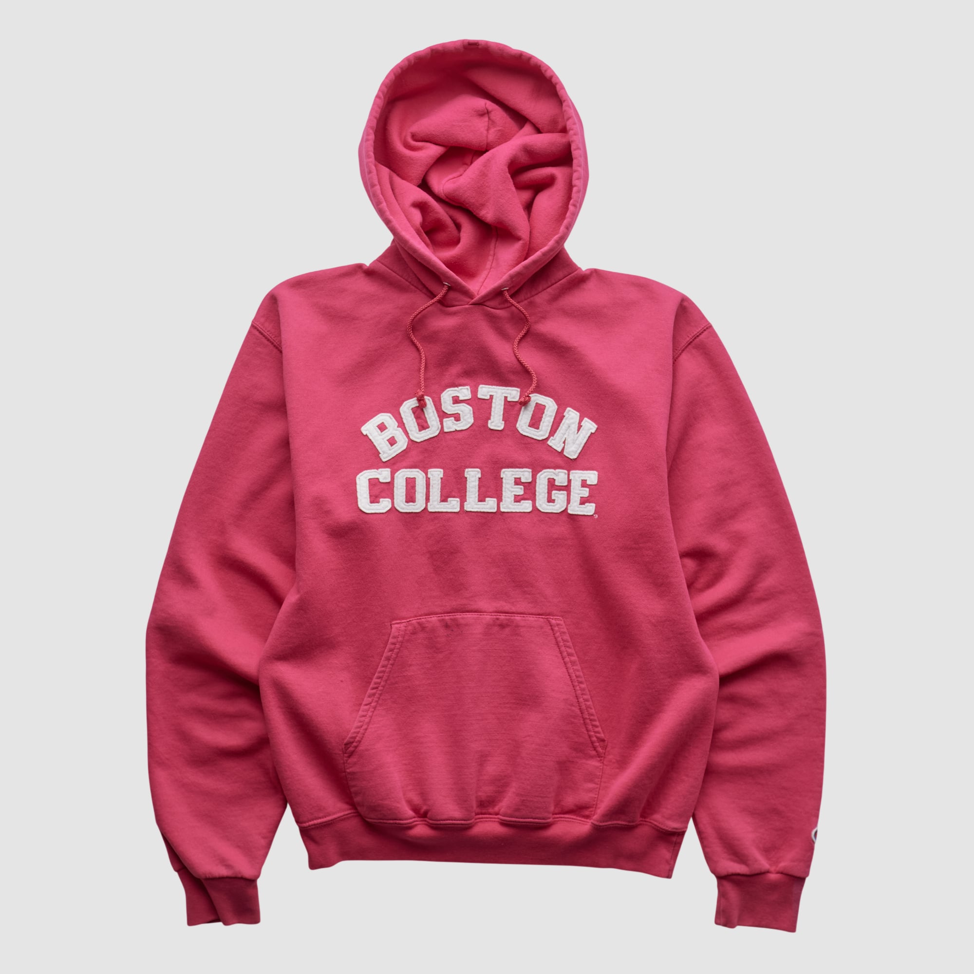 Boston College Eagles Champion 2000s Hooded Pullover Sweatshirt - Pink - XS by Fanatics Real Vintage