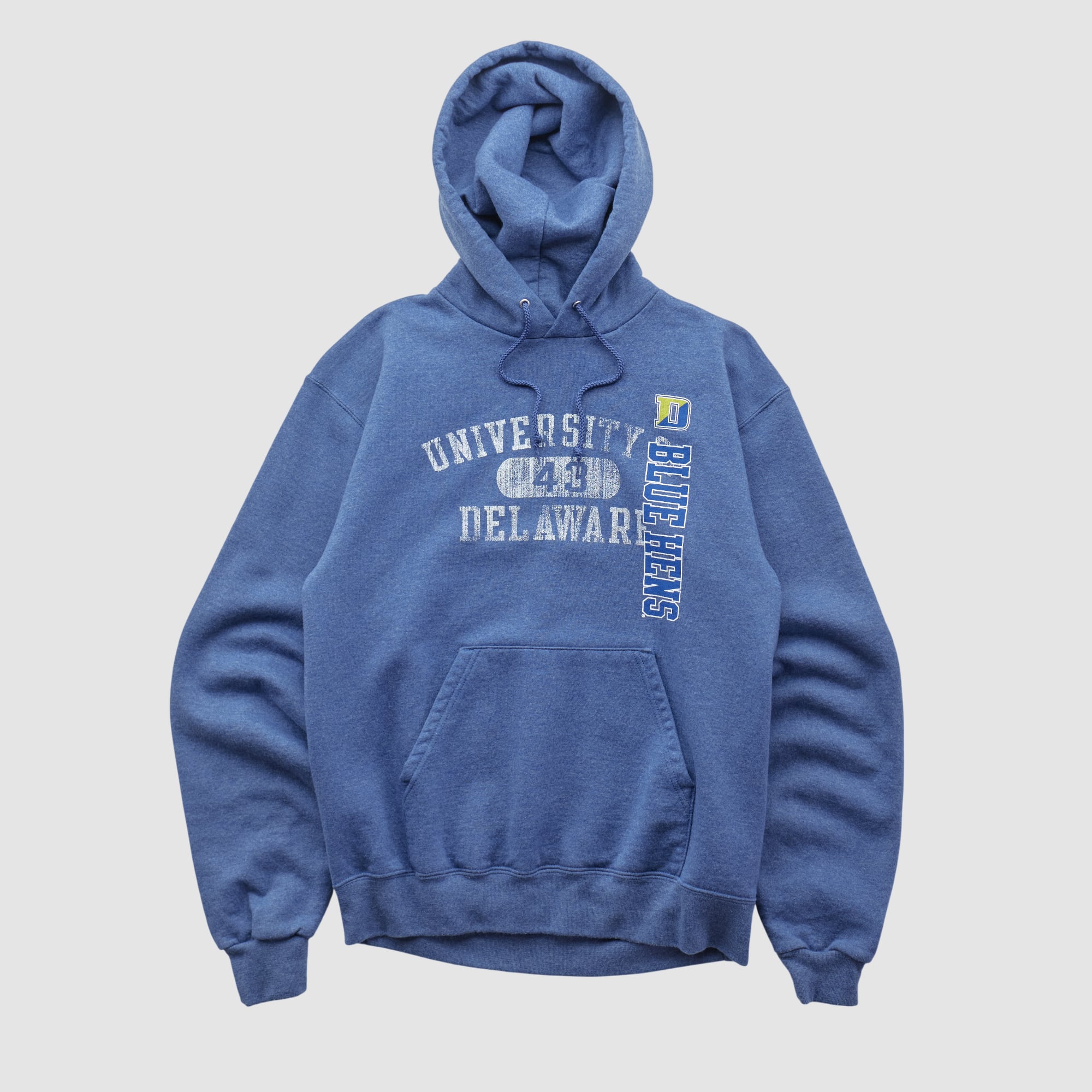 Delaware Fightin' Blue Hens Champion 2000s Hooded Pullover Sweatshirt - Blue - XS by Fanatics Real Vintage