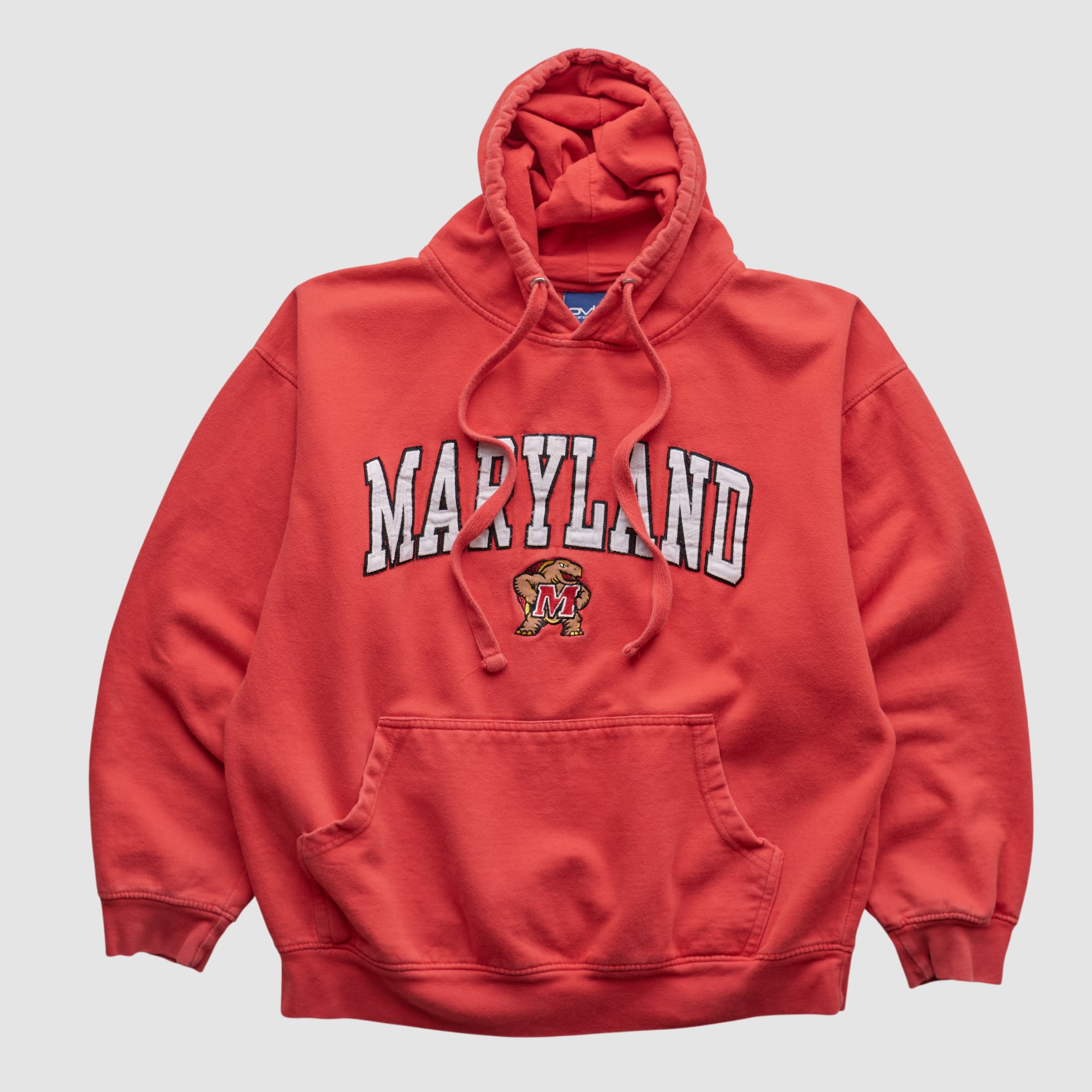 Maryland Terrapins Old Varsity Brand 2010s Hooded Pullover Sweatshirt - Red - XS by Fanatics Real Vintage