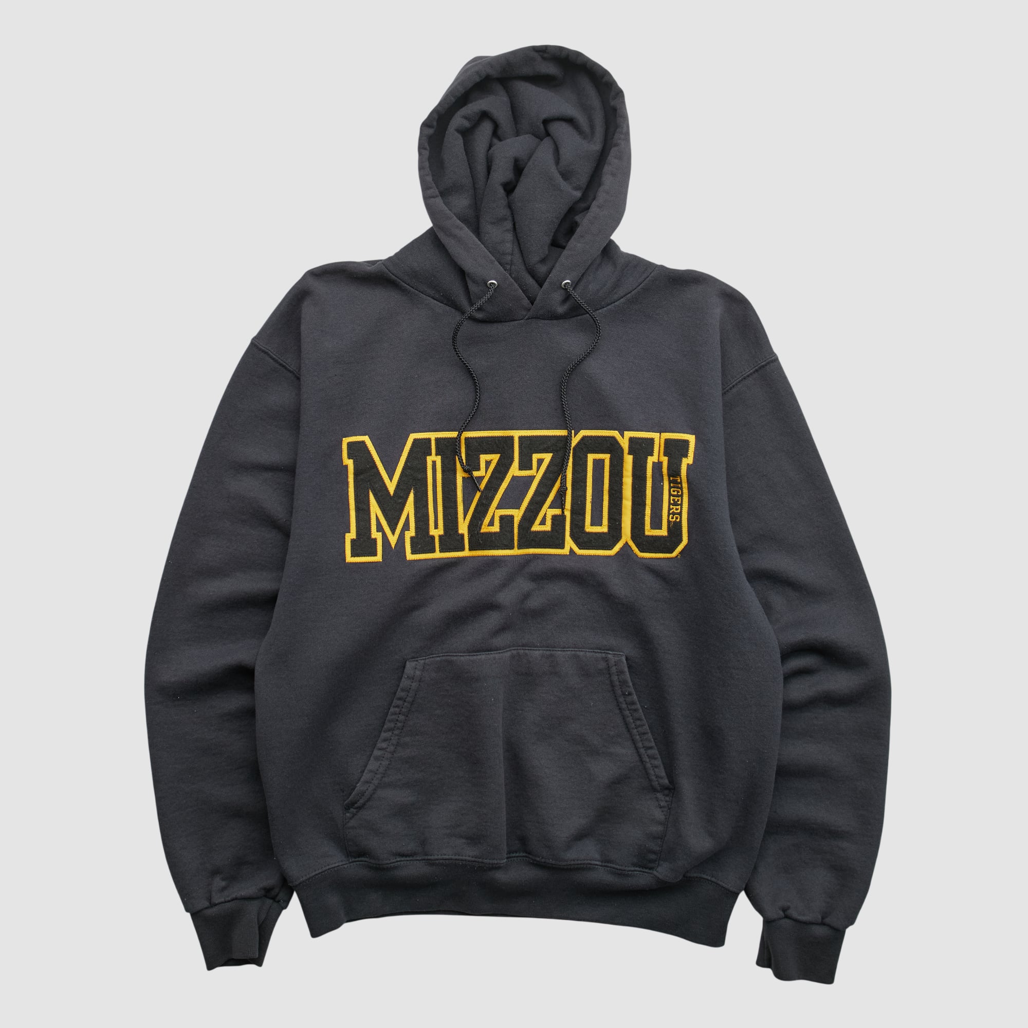 Missouri Tigers Champion 2000s Hooded Sweatshirt - Black - XS by Fanatics Real Vintage