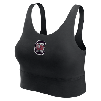 Women's Nike Black South Carolina Gamecocks Dri-FIT Longline Bra