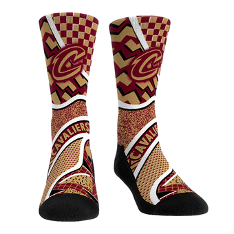 Unisex Rock Em  Red Cleveland Cavaliers Ball Pattern Crew Socks