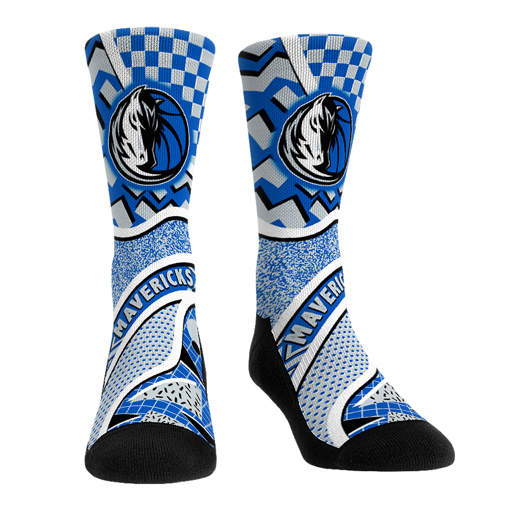 Unisex Rock Em Blue Dallas Mavericks Ball Pattern Crew Socks
