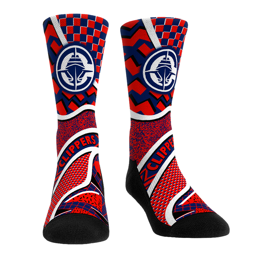 Unisex Rock Em  Black LA Clippers Ball Pattern Crew Socks