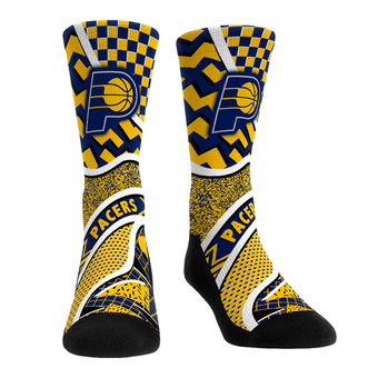 Youth Rock Em  Navy Indiana Pacers Ball Pattern Crew Socks